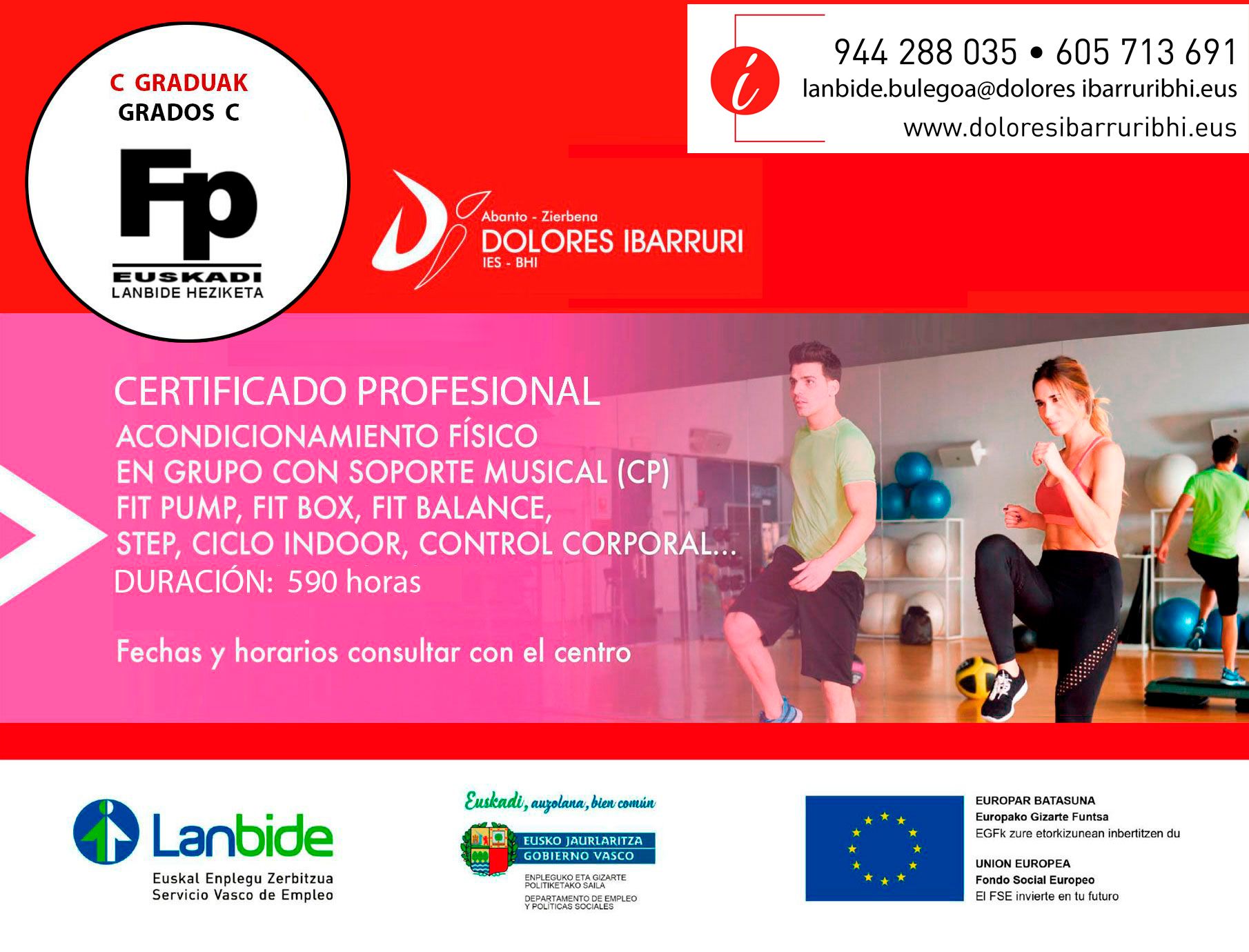 Certificado Profesional Acondicionamiento Físico Soporte Musical